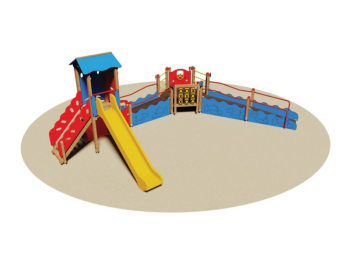 Struttura gioco Play Center 1002 Giochipark legno pino nordico H134cm PE/VTR