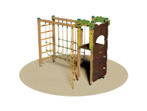 Giochipark Palestrina Fayette 913 Giochipark legno ponte arrampicata pertiche 320x225x260h