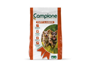 Crocchette Mignini-Petrini Puppy e Junior pollo e riso FOS sacchi 400g-3kg-12kg