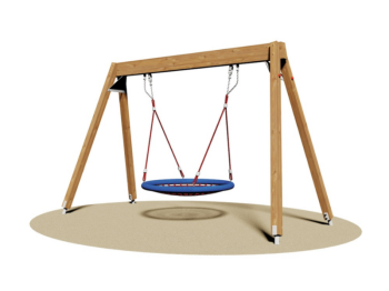 Altalena Culla 852 Giochipark legno lamellare sedile Ø120cm EN 1176 h 230cm