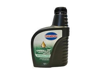 Olio miscela per motori 2 tempi a base sintetica Tamoil Green Oil 2T per attrezzi da giardino